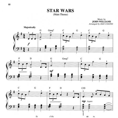 Star Wars partition piano