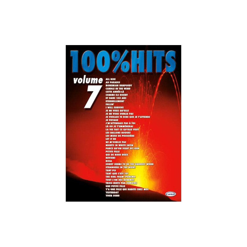 Partition 100% Hits volume 7 Carisch Kiosque musique Avignon
