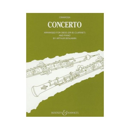 Partition hautbois Cimarosa Concerto en do mineur Kiosque musique Avignon