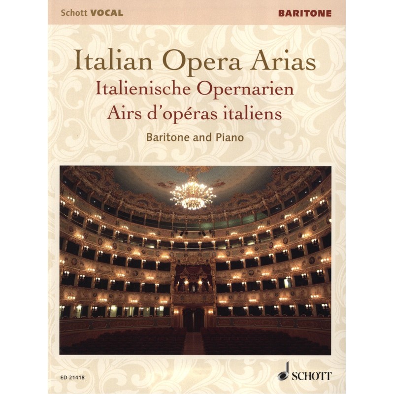 Italian opera arias Baryton Ed21418 Kiosque musique Avignon