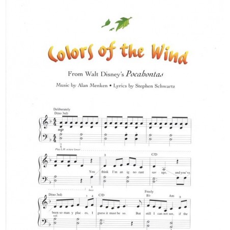 disney songbook partition piano facile