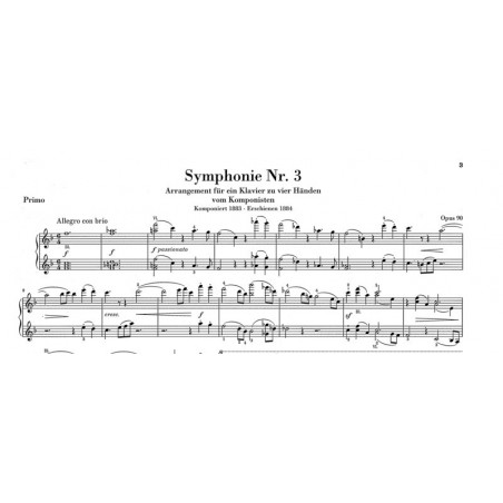 brahms symphonies partition piano 4 mains