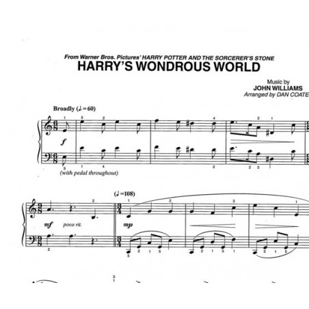 Partition piano Harry Potter - Le kiosque à musique Avignon