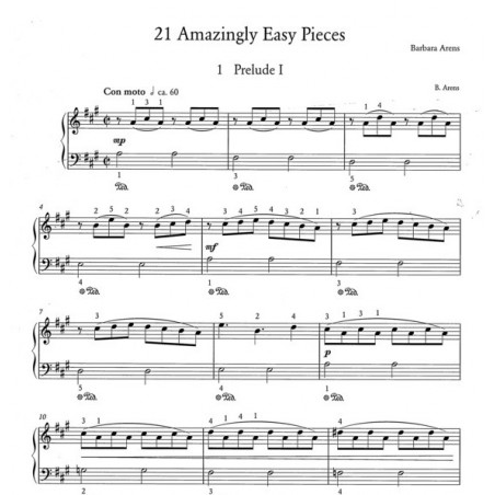 Partition Piano - 21 Amazingly Easy Pieces - Barbara ARENS - Breitkopf & Härtel - Kiosque Musique Avignon