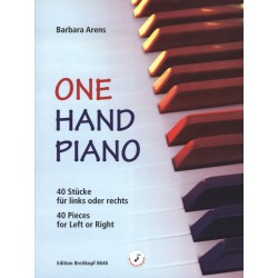 Partition - One Hand Piano - Barbara ARENS - Breitkopf & Härtel - Kiosque Musique Avignon