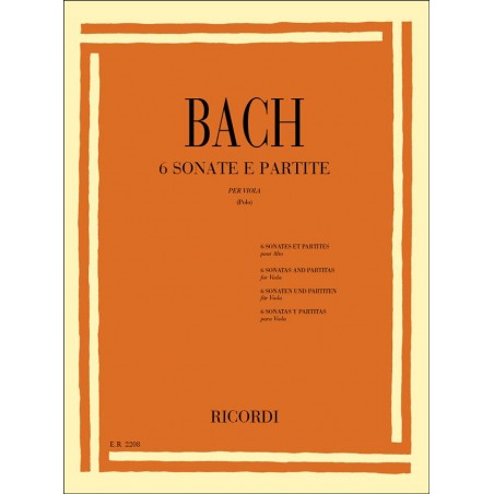 Partition alto - Bach-Polo - 6 Sonates et Partitas - Le kiosque à musique Avignon