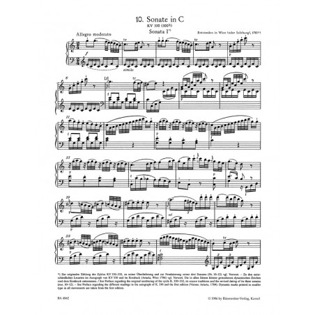 Mozart sonates piano partition