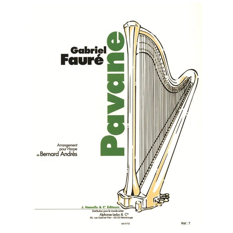 Partition Harpe Pavane de Gabriel Fauré - kiosque musique Avignon