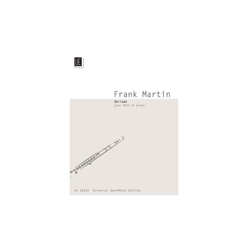 Partition Frank Martin Ballade pour flûte - Kiosque musique Avignon