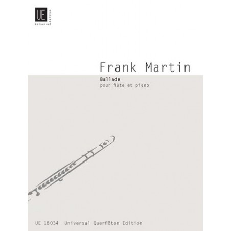 Partition Frank Martin Ballade pour flûte - Kiosque musique Avignon