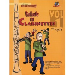 Partition Ballade en clarinettes 1er cycle vol 1 +CD - Hit Diffusion - Kiosque Musique Avignon