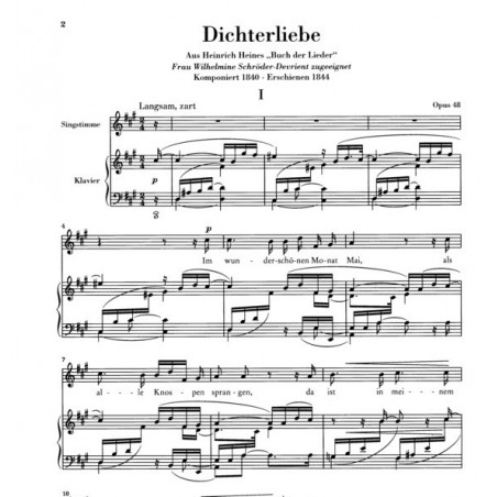 schumann dichterliebe partition chant