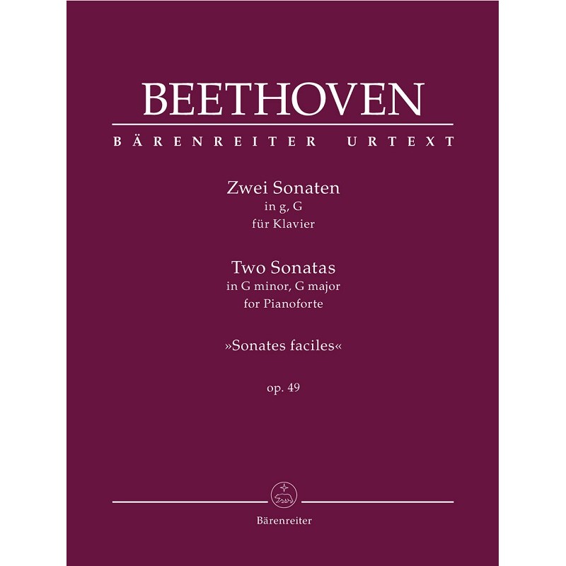 Partition piano Beethoven Sonates Opus 49 - Le kiosque à musique Avignon Partition piano Beethoven Sonates Opus 49 - Le kiosque à musique Avignon