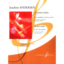andersen 18 petites etudes partition saxophone