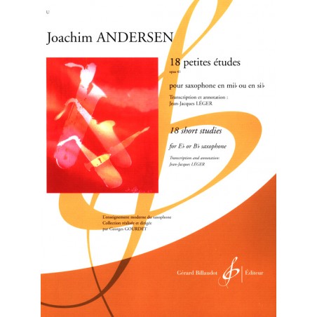 andersen 18 petites etudes partition saxophone