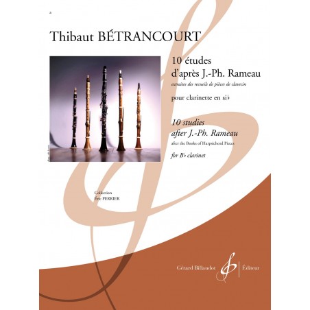 Betrancourt 10 études d'après rameau partition clarinette