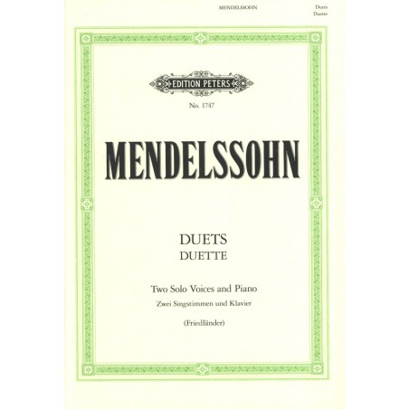 Partition pour 2 sopranos et piano de Mendelssohn