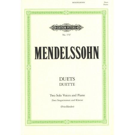 Partition pour 2 sopranos et piano de Mendelssohn