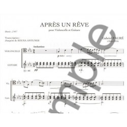 après un rêve partition violoncelle et guitare