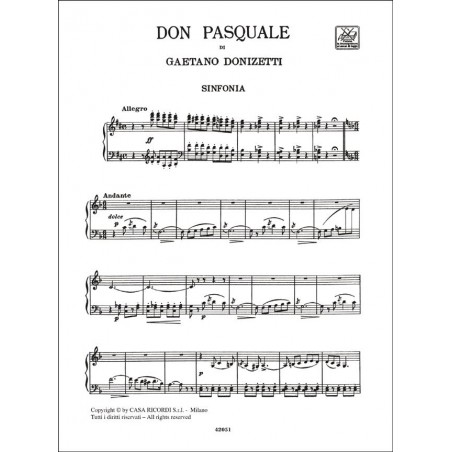 Don Pasquale partition chant