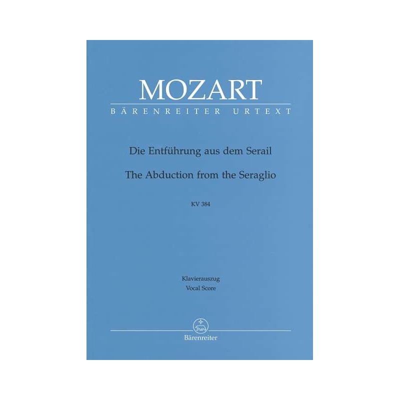 Mozart l'enlèvement au sérail partition chant