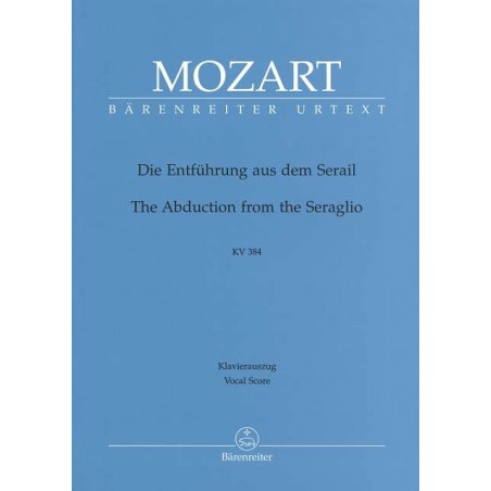 Mozart l'enlèvement au sérail partition chant