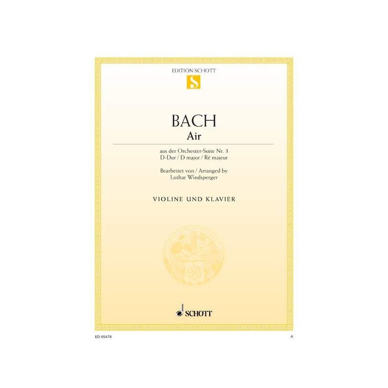 PARTITION FLUTE ARIA BWV 1068 - KIOSQUE MUSIQUE AVIGNON