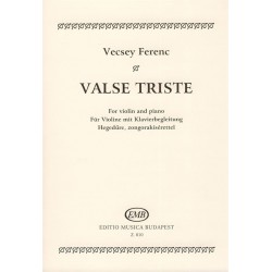 PARTITION VIOLON VALSE TRISTE DE VECSEY - KIOSQUE MUSIQUE AVIGNON
