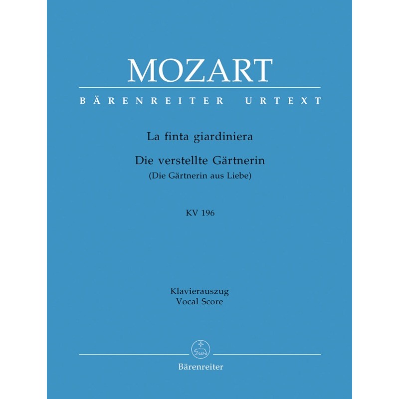 Mozart La finta giardiniera partition chant