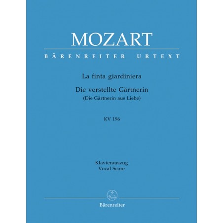 Mozart La finta giardiniera partition chant