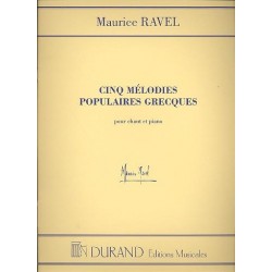 PARTITION RAVEL MELODIES POPULAIRES GRECQUES - KIOSQUE MUSIQUE AVIGNON