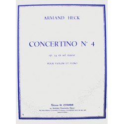 PARTITION VIOLON HECK CONCERTINO N°4 - KIOSQUE MUSIQUE AVIGNON