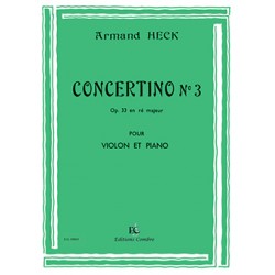 Heck concertino n°3  partition violon