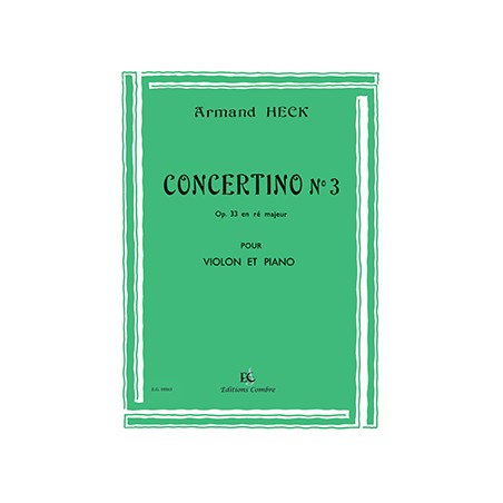Heck concertino n°3  partition violon