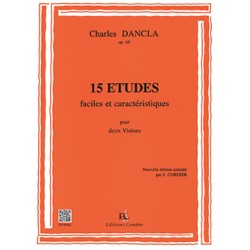 Charles Dancla Etudes faciles et caractéristiques - Partition 2 violons