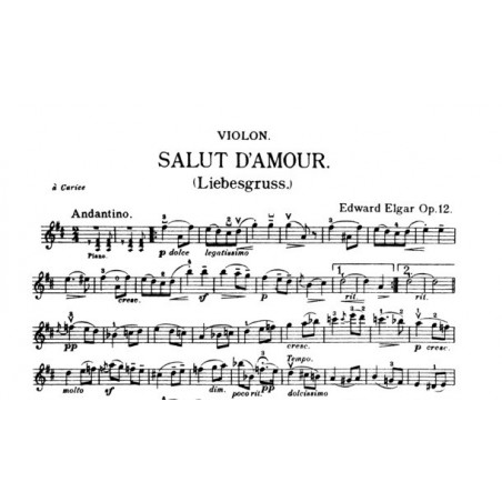 salut d'amour partition violon