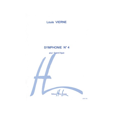 PARTITION ORGUE LOUIS VIERNE SYMPHONIE N°4 - KIOSQUE MUSIQUE AVIGNON