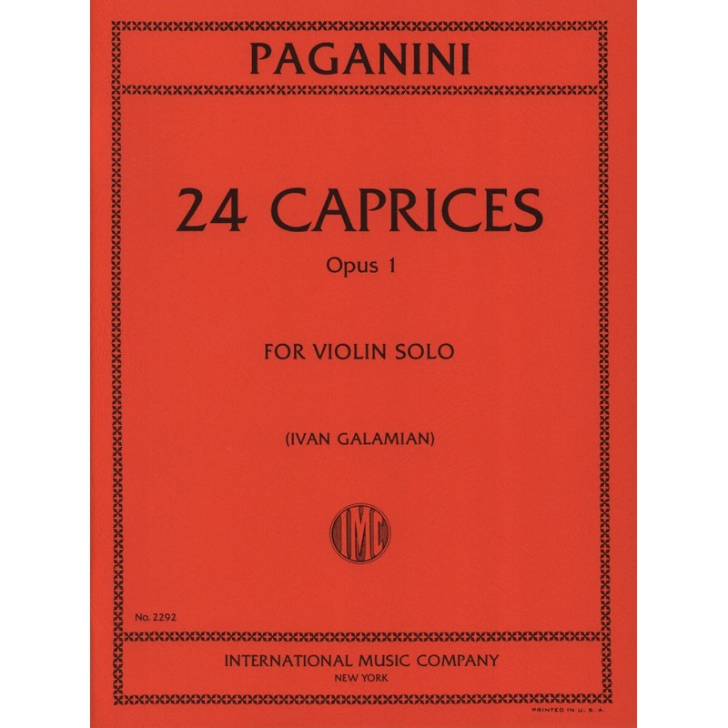 PARTITION VIOLON PAGANINI CAPRICES - KIOSQUE MUSIQUE AVIGNON