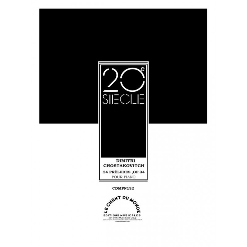 Chostakovitch 24 Préludes pour piano - Partition Chostakovitch 24 Préludes pour piano - Partition