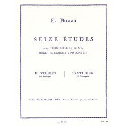 16 ETUDES POUR TROMPETTE DE BOZZA - KIOSQUE MUSIQUE AVIGNON