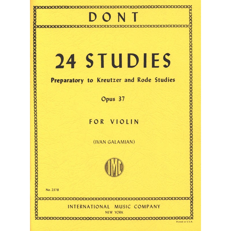 Partition 24 Etudes de Dont pour violon Partition 24 Etudes de Dont pour violon