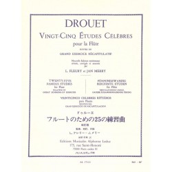 Partition 25 Etudes célèbres de Louis Drouet - Kiosque musique Avignon