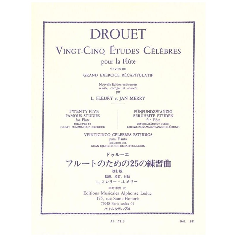 partition flute 25 etudes celebres