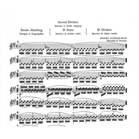 Partition violon Schradieck - Doubles cordes - Kiosque musique Avignon