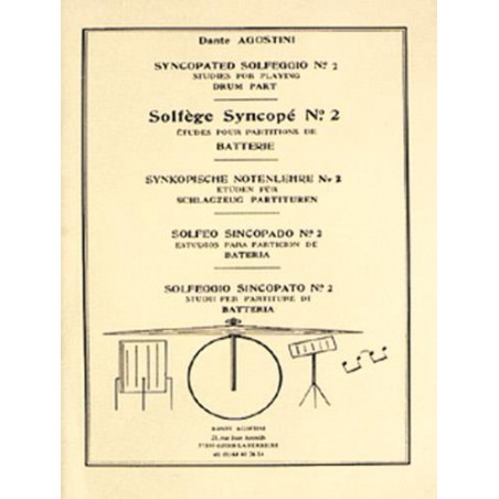 AGOSTINI SOLFEGE SYNCOPE VOLUME 2 - Kiosque musique Avignon