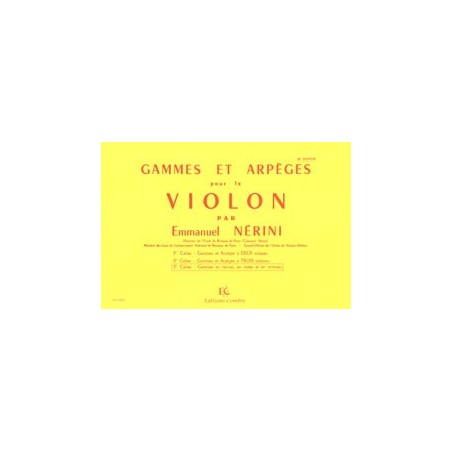 PARTITION VIOLON GAMMES ET ARPEGES DE NERINI LE KIOSQUE A MUSIQUE