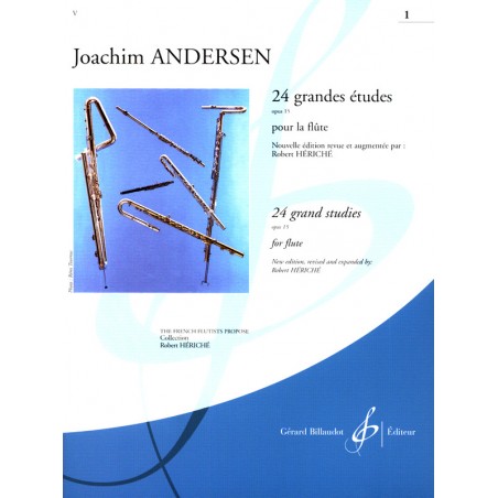 Partition flûte ANDERSEN Grandes Etudes - Kiosque musique Avignon