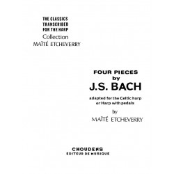 Partition Bach 4 pièces arrangement harpe