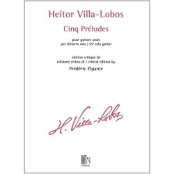 Partition guitare Villa Lobos 5 Préludes - Kiosque musique Avignon