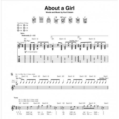 nirvana partition guitare